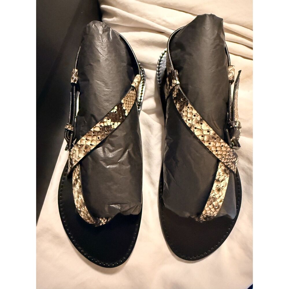 NIB The Kooples Women's Python Sandals in Perfora… - image 8
